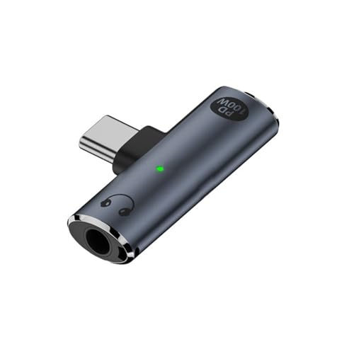 USB C auf 3.5 mm Audio Adapter,2 in 1 USB Typ C auf Aux Kopfhörerbuchse und 100W PD/QC Netzteil,USB C Kopfhörer Adapter,Laden und gleichzeitig Musik hören,für meisten Mobiltelefone und Computer USB C auf 3.5 mm Audio Adapter,2 in 1 USB Typ C auf Aux Kopfhörerbuchse und 100W PD/QC Netzteil,USB C Kopfhörer Adapter,Laden und gleichzeitig Musik hören,für meisten Mobiltelefone und Computer von Hsupez