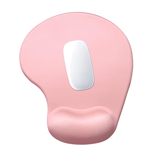 Hsurbtra Mauspad mit Gel-Handballenauflage Ergonomisches Wasserdicht Komfort Mausmatte mit Handgelenkpolster Handauflage, Mousepad mit Handauflage für schonende Handgelenk Haltung, Roségold von Hsurbtra