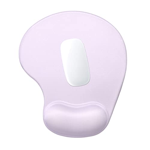 Hsurbtra Mauspad mit Gel-Handballenauflage Ergonomisches Wasserdicht Komfort Mausmatte mit Handgelenkpolster Handauflage, Mousepad mit Handauflage für schonende Handgelenk Haltung, Vanille Violett von Hsurbtra