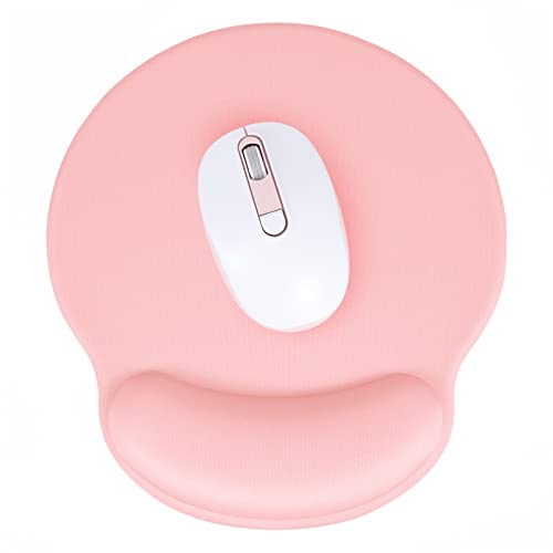 Hsurbtra Mauspad mit Handballenauflage Ergonomisches Wasserdicht Komfort (Rosa, L 25 * 24cm) von Hsurbtra