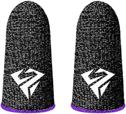 1 Paar Lila Handy Spiele Gaming Finger Sleeve Atmungsaktive Fingerspitzen Fingerabdeckung Schweißfest Anti-Rutsch Fingerspitze Abdeckung für Handy Spiel Handy Gaming Finger Sleeves von Htppzjr
