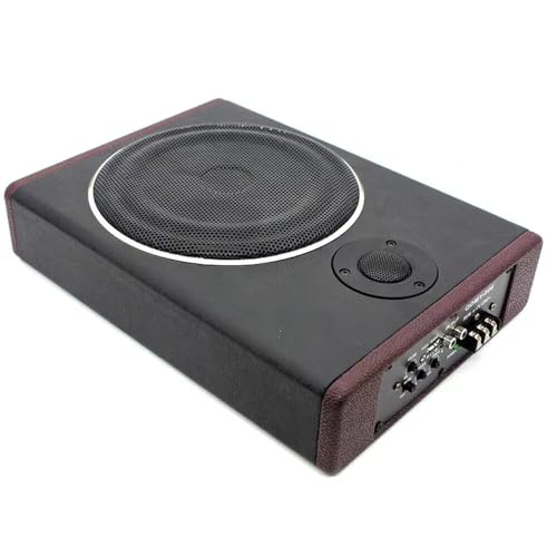 HuKaiL 8-Zoll Auto Subwoofer Aktiv Untersitz, 600W 12V Car-Audio-Modifizierter mit Hohen Aktivlautsprechern und Verstärker-Subwoofer, Bassbox Subwoofer Auto mit Holzkörper, Schwarz von HuKaiL