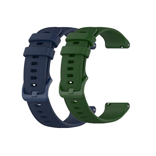 Huabao Armband Kompatibel mit Garmin vivoactive 4,Verstellbares Silikon Sport Strap Ersatzband für Garmin vivoactive 4 Watch (Blue+Green) von Huabao