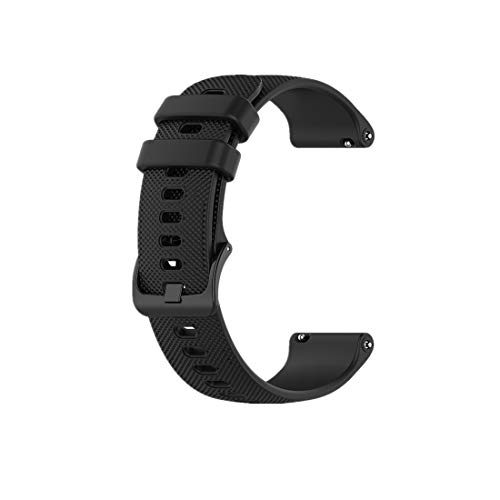 Huabao Armband Kompatibel mit Garmin vivoactive 4,Verstellbares Silikon Sport Strap Ersatzband für Garmin vivoactive 4 Watch (Schwarz) von Huabao