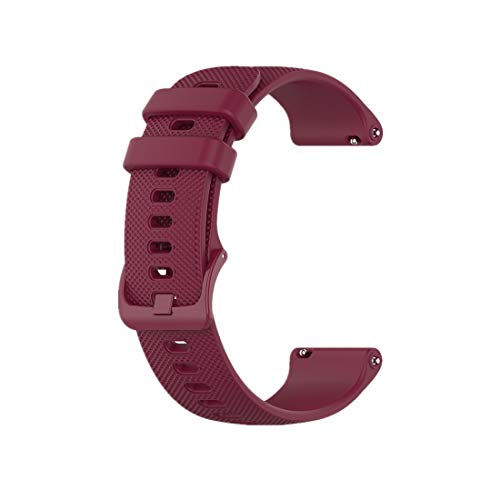 Huabao Armband Kompatibel mit Garmin vivoactive 4,Verstellbares Silikon Sport Strap Ersatzband für Garmin vivoactive 4 Watch (rot) von Huabao