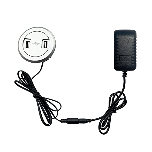 Huachuang USB Schreibtisch Ladegerät,USB-Desktop-Ladegerät USB Ladestation für TV Tisch,USB hub,USB Ladestation,einbau-hub,2 Ports 2A 5V USB-Ladegerät, 2 Häfen Kompatibel mit Phone, DIY von Huachuang