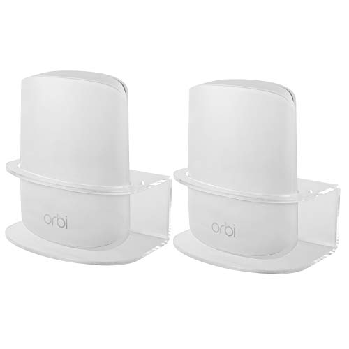 BECEMURU Wandhalterung Ständer Halter Stabilität Acryl Schutz Router Guard für Orbi größere Whole Home Dual Band Mesh WiFi 6 System (RBK351) (RBK352) (RBK353) (AX1800) (2 Stück) von Huafly