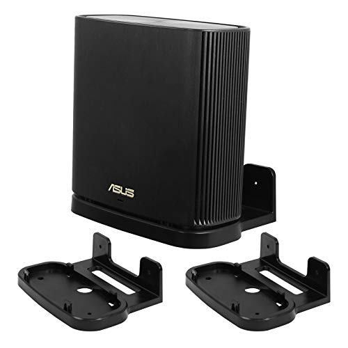 Huafly BECEMURU Wandhalterung Ständer Halter, Stabilität ABS Wandhalterung Schutzhalter Ständer Router Guard für ASUS ZenWiFi AC/AX Whole-Home Tri-Band Mesh WiFi 6 System (CT8/XT8) (schwarz, 2 Stück) von Huafly