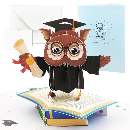 3D Glückwunschkarte zur Prüfung,Glückwunschkarte zum abschlussfeier,Eule Glückwunschkarte,Bestandene Prüfung Klappkarte,3D Pop Up Karte für Abitur,Bestandenes Examen, Bachelor, Master 3D Glückwunschkarte zur Prüfung,Glückwunschkarte zum abschlussfeier,Eule Glückwunschkarte,Bestandene Prüfung Klappkarte,3D Pop Up Karte für Abitur,Bestandenes Examen, Bachelor, Master von Huahuanghui