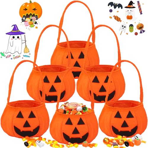 6 Stück Kürbis Sammeltasche,Halloween Kürbis Sammeltasche,Halloween Kürbis Candy Bag,Vliesstoff Halloween Süßigkeiten Handtasche,Stereo Kürbis Beutel,Halloween Süßes oder Saures Bags,Kürbis Candy Bag 6 Stück Kürbis Sammeltasche,Halloween Kürbis Sammeltasche,Halloween Kürbis Candy Bag,Vliesstoff Halloween Süßigkeiten Handtasche,Stereo Kürbis Beutel,Halloween Süßes oder Saures Bags,Kürbis Candy Bag von Huahuanghui