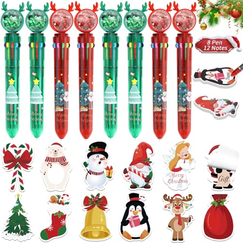 8x Kugelschreiber Weihnachten 10-in-1,12x Haftnotizen Klebezettel Weihnachts Kugelschreiber 0.5mm Mehrfarbiger Druckkugelschreiber Kleine Weihnachtsgeschenke Filler für Kollegen Studenten Kinder jolly 8x Kugelschreiber Weihnachten 10-in-1,12x Haftnotizen Klebezettel Weihnachts Kugelschreiber 0.5mm Mehrfarbiger Druckkugelschreiber Kleine Weihnachtsgeschenke Filler für Kollegen Studenten Kinder jolly von Huahuanghui