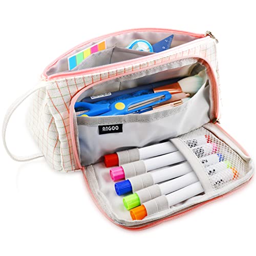 Federmäppchen Federtaschen,Große Kapazität Mäppchen,3 Fächer Pencil Cases,Mäppchen Mädchen Teenager,Etui Stifte, Langlebig Bleistift Beutel,Bleistifttasche für Schule & Büro von Huahuanghui