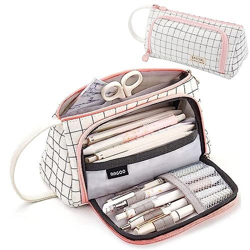 Federmäppchen Federtaschen,Große Kapazität Mäppchen,3 Fächer Pencil Cases,Mäppchen Mädchen Teenager,Etui Stifte, Langlebig Bleistift Beutel,Bleistifttasche für Schule & Büro von Huahuanghui