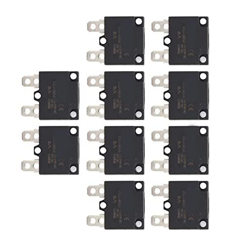 Auto-Reset-Überlastschutz, Kinderschutz High Density Car Circuit Breaker AC125 250V ABS Compact für Motor (8A) von Huairdum