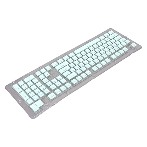 Huairdum ABS-Tastatur-Tastenkappen, ABS-Material Gute Lichtdurchlässigkeit ABS-Tastenkappen Korrosionsbeständigkeit 108 Tasten Mechanisch (Blau) von Huairdum
