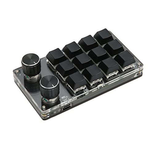 Huairdum Gaming Keypad, Keypad Weit Verbreitet 12 Tasten Zum Bearbeiten (Schwarz) von Huairdum