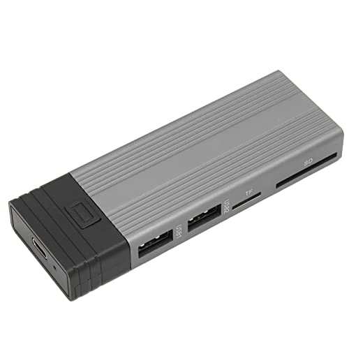 Huairdum M Key SSD-Gehäuse, 4 in 1 USB3.0 Bis zu 10 Gbit/s Auto-Sleep-OTG-Funktion Nvme SSD-Gehäuse (Grau) von Huairdum