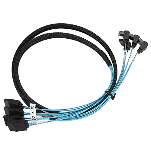 Huairdum Mini-SAS-Kabel, Stabiler Übertragungsschutz für Zwei Gruppen, Hot-Swap-fähiges 4SATA-zu-4SATA-Kabel mit 6 Gb/s Geschwindigkeit (1m) von Huairdum