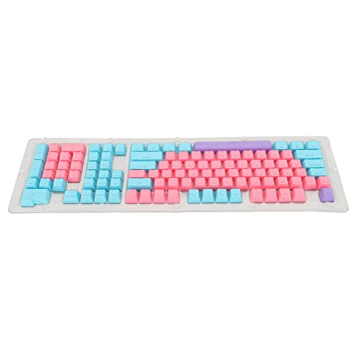 Huairdum PBT-Tastatur-Tastenkappe, Zweifarbig, Spritzgegossen, Matt, 108 Tasten, Tastenkappen, DIY-Kombination, 108 Tasten, OEM-Höhe, Mechanisch (Rosa Blau Lila) von Huairdum