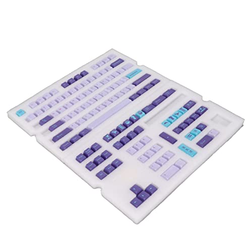 Huairdum PBT-Tastenkappen, Fadeless Premium PBT-Muster Lebendige Farben Einfache Installation 128 Tasten für Mechanische Tastatur (Dampfwelle) von Huairdum