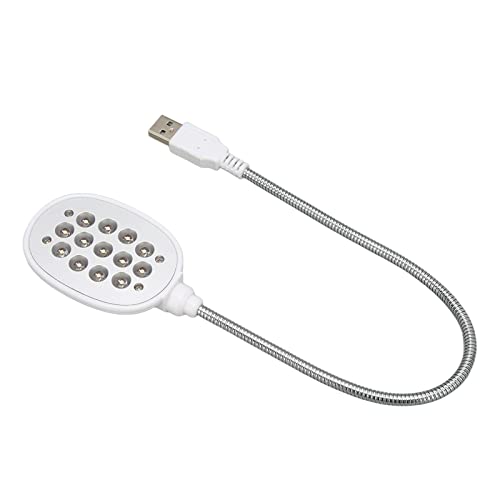 Huairdum USB-Schwanenhalslicht, Augenschutz 360-Grad-Flexible USB-Schnittstelle Helle LED-Lampe für Desktop-PC-Laptop (Weiss) von Huairdum