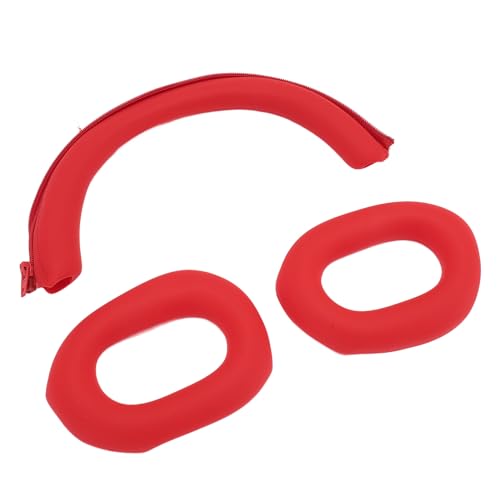Kopfbandabdeckung, Kopfhörer-Ohrpolster-Abdeckungsschutz, Weich, Silikon-Ersatz für WH-1000XM5 (Rot) von Huairdum