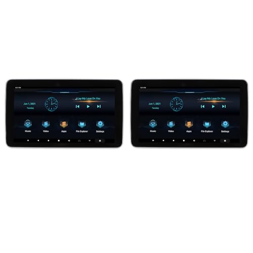 Kopfstützen-DVD-Player, DC 12 V Auto-Kopfstützenhalterungsmonitor 4K HD 1080P 10,1 Zoll Touchscreen FM-Transmitter für Fahrzeuge von Huairdum
