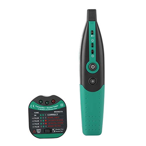 Leistungsschalter-Finder, MS5902 Steckdosen-Tester Automatischer Sicherungsfinder mit Taschenlampe für den Wiederaufbau des Stromnetzes von Office Home Factory(220V EU Plug-#2) von Huairdum