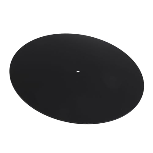 Plattenspieler-Matte, Acryl, Bessere Wiedergabe, Geräuschreduzierung, Plattenteller-Slipmat für 12-Zoll-Plattenspieler (Schwarz Transparent) von Huairdum