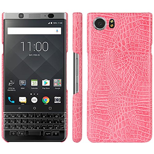 HualuBro BlackBerry Keyone Hülle, [Ultra Slim] Premium Leichtes PU Leder Leather Handy Tasche Schutzhülle Case Cover für BlackBerry Keyone Smartphone (Rose) von HualuBro