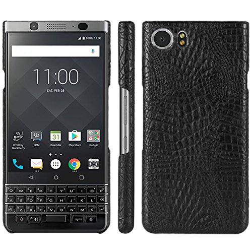 HualuBro BlackBerry Keyone Hülle, [Ultra Slim] Premium Leichtes PU Leder Leather Handy Tasche Schutzhülle Case Cover für BlackBerry Keyone Smartphone (Schwarz) von HualuBro