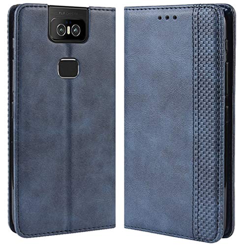 HualuBro Handyhülle für Asus Zenfone 6 ZS630KL Hülle, Retro Leder Stoßfest Klapphülle Schutzhülle Handytasche LederHülle Flip Case Cover für Asus Zenfone 6 6Z ZS630KL 2019 Tasche, Blau HualuBro Handyhülle für Asus Zenfone 6 ZS630KL Hülle, Retro Leder Stoßfest Klapphülle Schutzhülle Handytasche LederHülle Flip Case Cover für Asus Zenfone 6 6Z ZS630KL 2019 Tasche, Blau von HualuBro