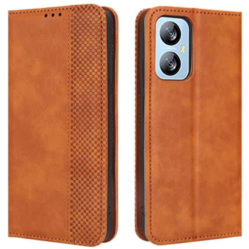 HualuBro Handyhülle für Blackview A52 Hülle Leder, Magnetisch Stoßfest Schutzhülle Klapphülle Handytasche Flip Case Cover für Blackview A52 2023 Tasche, Braun von HualuBro