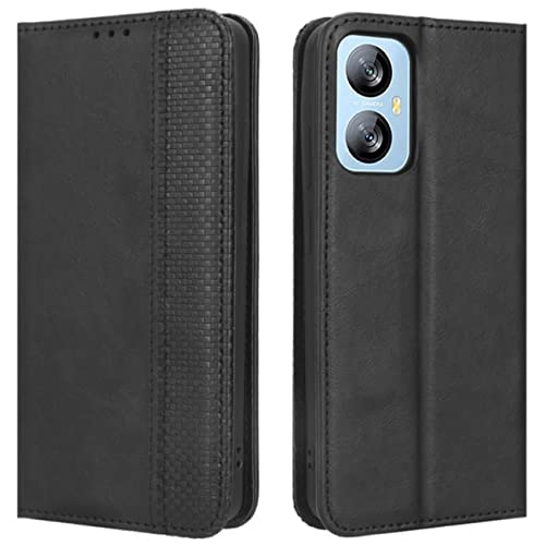 HualuBro Handyhülle für Blackview A52 Hülle Leder, Magnetisch Stoßfest Schutzhülle Klapphülle Handytasche Flip Case Cover für Blackview A52 2023 Tasche, Schwarz von HualuBro