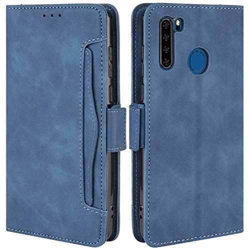 HualuBro Handyhülle für Blackview A80 Pro Hülle, Blackview A80 Plus Hülle Leder, Flip Case Cover Stoßfest Klapphülle Handytasche Schutzhülle für Blackview A80 Pro Tasche (Blau) von HualuBro