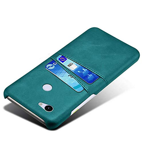 HualuBro Handyhülle für Google Pixel 3a Hülle, Premium PU Leder Hardcase [Ultra Dünn] Lederhülle Tasche Schutzhülle Case Cover für Google Pixel 3a 2019 (Grün) von HualuBro