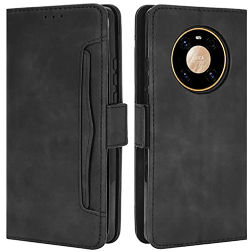 HualuBro Handyhülle für Huawei Mate 40 Pro Hülle Leder, Flip Case Cover Stoßfest Klapphülle Handytasche Schutzhülle für Huawei Mate 40 Pro Tasche (Schwarz) von HualuBro
