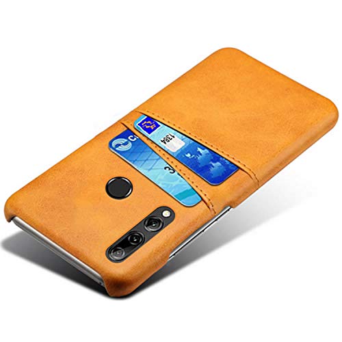 HualuBro Handyhülle für Huawei P Smart Plus 2019 Hülle Leder, Ultra Slim Stoßfest Schutzhülle Bumper Case Cover Lederhülle Backcover für Huawei P Smart+ Plus 2019 Tasche (Orange) von HualuBro