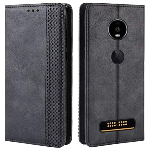 HualuBro Handyhülle für Moto Z4 / Moto Z4 Play Hülle, Retro Leder Stoßfest Klapphülle Schutzhülle Handytasche LederHülle Flip Case Cover für Motorola Moto Z4 / Z4 Play Tasche, Schwarz HualuBro Handyhülle für Moto Z4 / Moto Z4 Play Hülle, Retro Leder Stoßfest Klapphülle Schutzhülle Handytasche LederHülle Flip Case Cover für Motorola Moto Z4 / Z4 Play Tasche, Schwarz von HualuBro