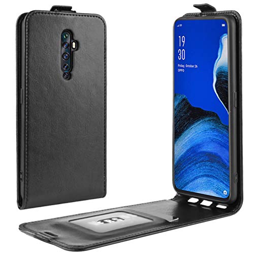 HualuBro Handyhülle für Oppo Reno2 Z / Reno2 F/Reno 2Z / Reno 2F Hülle, Leder Brieftasche Etui LederHülle Tasche Schutzhülle [Magnetic Closure] Handytasche Leather Flip Case Cover (Schwarz) von HualuBro