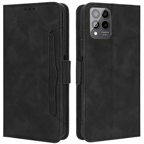 HualuBro Handyhülle für Telekom T Phone Pro 5G / T-Mobile Revvl 6 Pro 5G Hülle Leder, Flip Case Cover Stoßfest Klapphülle Handytasche Schutzhülle für T-Mobile T Phone Pro 5G Tasche (Schwarz) von HualuBro