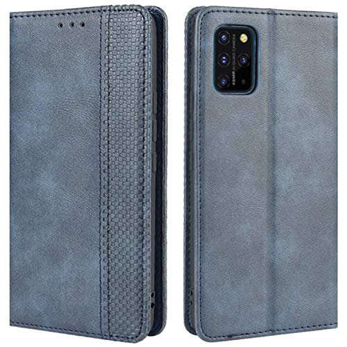HualuBro Handyhülle für UMIDIGI S5 Pro Hülle, Retro Leder Stoßfest Klapphülle Schutzhülle Handytasche LederHülle Flip Case Cover für UMIDIGI S5 Pro Tasche, Blau von HualuBro