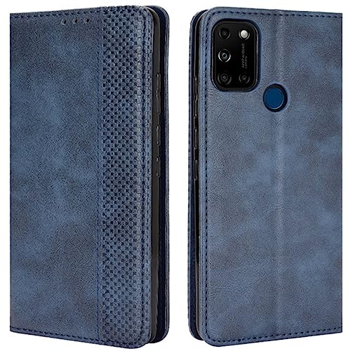 HualuBro Handyhülle für Wiko View5 Hülle, Wiko View 5 Plus Hülle Leder, Magnetisch Stoßfest Schutzhülle Klapphülle Handytasche Flip Case Cover für Wiko View5 Plus Tasche, Blau von HualuBro