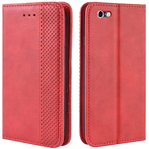 HualuBro Handyhülle für iPhone SE 2020 Hülle, iPhone 8 Hülle, iPhone 7 Hülle, Retro Leder Stoßfest Klapphülle Schutzhülle Handytasche Flip Case Cover für iPhone SE 2 SE2 Tasche, Rot HualuBro Handyhülle für iPhone SE 2020 Hülle, iPhone 8 Hülle, iPhone 7 Hülle, Retro Leder Stoßfest Klapphülle Schutzhülle Handytasche Flip Case Cover für iPhone SE 2 SE2 Tasche, Rot von HualuBro