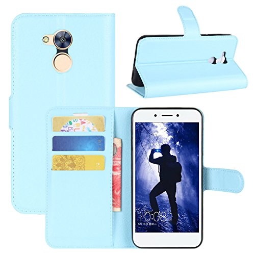 HualuBro Hülle für Huawei Honor 6A / Honor 6A Pro HandyHülle, Premium PU Leder Stoßfest Schutzhülle Klapphülle Handytasche Wallet Flip Case Cover für Huawei Honor 6A Tasche (Blau) von HualuBro