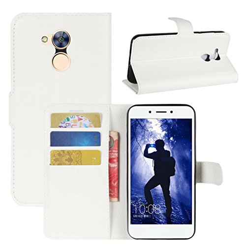 HualuBro Huawei Honor 6A Hülle, [All Around Schutz] Premium PU Leder Leather Wallet HandyHülle Tasche Schutzhülle Flip Case Cover für Huawei Honor 6A Smartphone (Weiß) von HualuBro