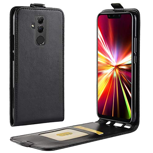 HualuBro Huawei Mate 20 Lite Hülle, Premium PU Leder Brieftasche LederHülle Schutzhülle HandyHülle [Magnetic Closure] Leather Flip Case Cover für Huawei Mate 20 Lite Tasche (Schwarz) von HualuBro