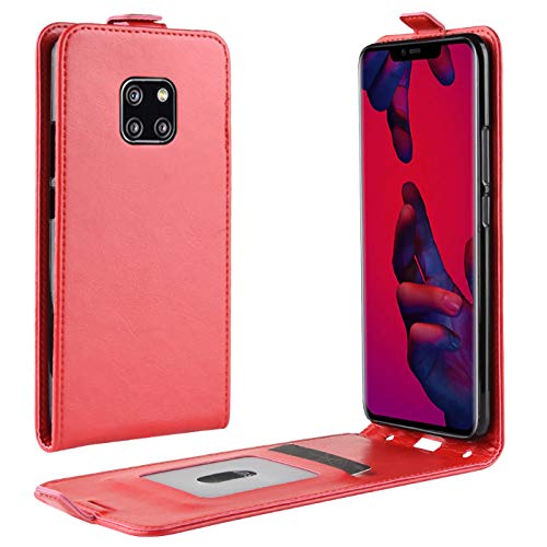 HualuBro Huawei Mate 20 Pro Hülle, Premium PU Leder Leather HandyHülle Tasche Schutzhülle Flip Case Cover für Huawei Mate20 Pro 2018 Smartphone (Rot) von HualuBro
