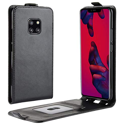 HualuBro Huawei Mate 20 Pro Hülle, Premium PU Leder Leather HandyHülle Tasche Schutzhülle Flip Case Cover für Huawei Mate20 Pro 2018 Smartphone (Schwarz) von HualuBro