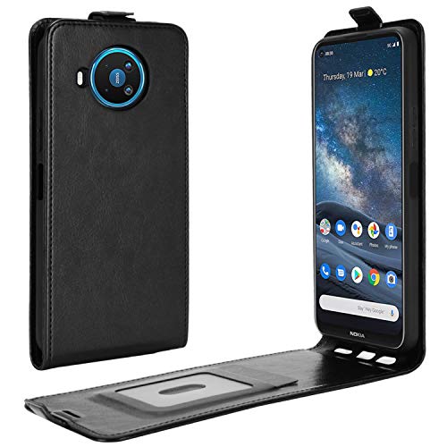 HualuBro Nokia 8.3 Hülle, Premium PU Leder Brieftasche Schutzhülle HandyHülle [Magnetic Closure] Handytasche Flip Case Cover für Nokia 8.3 5G Tasche (Schwarz) von HualuBro